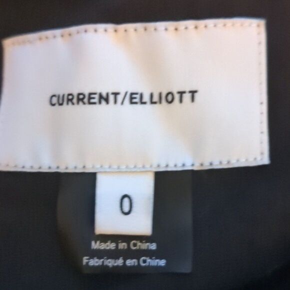 Current/Elliott Fancy Top Whimsey Goth Silk Blend Velvet Flutter Sleeve Top - Picture 8 of 8